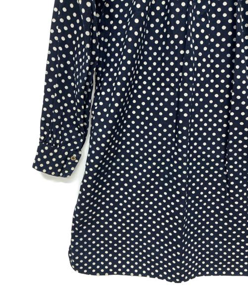 45rpm（45アールピーエム）45rpm (45アールピーエム) インディゴ ドット柄 シャツワンピース インディゴ×ホワイト サイズ:SIZE 2の古着・服飾アイテム