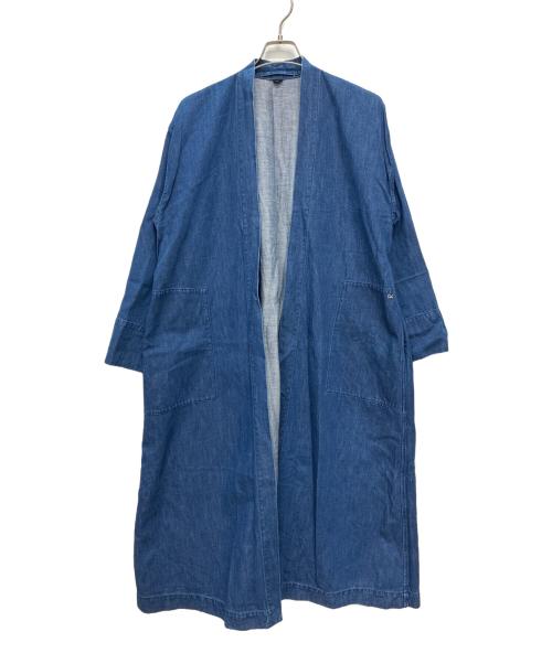 45rpm（45アールピーエム）45rpm (45アールピーエム) コットンリネン ロング丈 デニムコート インディゴ サイズ:SIZE 0の古着・服飾アイテム