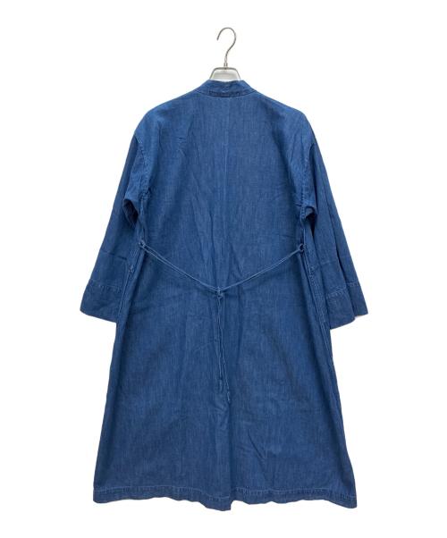 45rpm（45アールピーエム）45rpm (45アールピーエム) コットンリネン ロング丈 デニムコート インディゴ サイズ:SIZE 0の古着・服飾アイテム