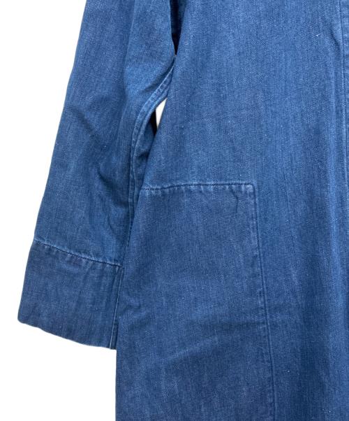 45rpm（45アールピーエム）45rpm (45アールピーエム) コットンリネン ロング丈 デニムコート インディゴ サイズ:SIZE 0の古着・服飾アイテム