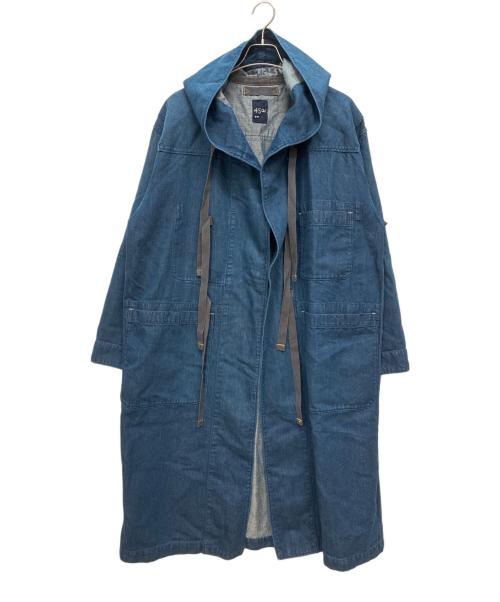 45rpm（45アールピーエム）45rpm (45アールピーエム) コットンリネンデニムコート インディゴ サイズ:SIZE 2の古着・服飾アイテム