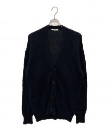 AURALEE（オーラリー）の古着「24AW BRUSHED WOOL CASHMERE SILK KNIT CARDIGAN」｜ブラック