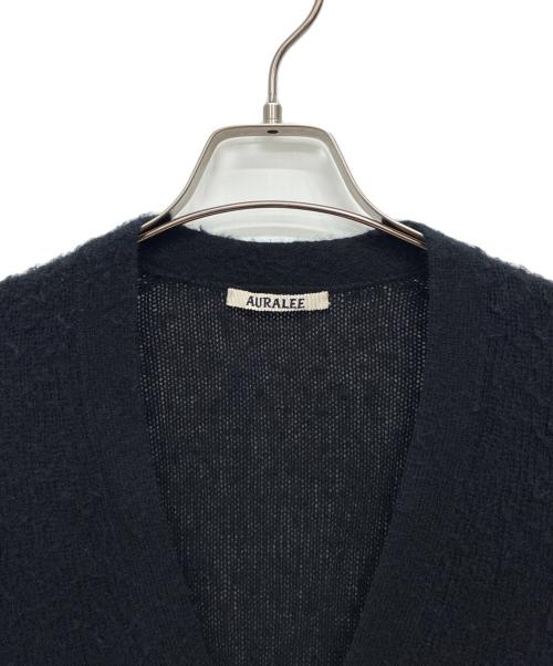 AURALEE（オーラリー）AURALEE (オーラリー) 24AW BRUSHED WOOL CASHMERE SILK KNIT CARDIGAN ブラック サイズ:size 4の古着・服飾アイテム