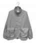 DESCENTE PAUSE（デサントポーズ）の古着「STAND COLLAR ZIP UP BLOUSON」｜ライトグレー