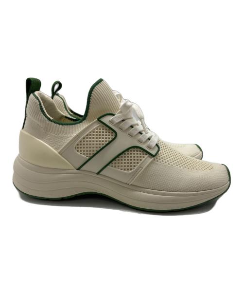 TORY BURCH（トリーバーチ）TORY BURCH (トリーバーチ) T ソック ランナー スニーカー ホワイト×グリーン サイズ:8Mの古着・服飾アイテム