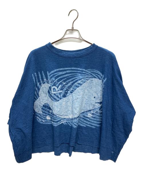 45R（フォーティファイブ・アール）45R (フォーティファイブ・アール) 海ものがたり ビッグTシャツ / 半袖カットソー ブルー サイズ:SIZE 0の古着・服飾アイテム