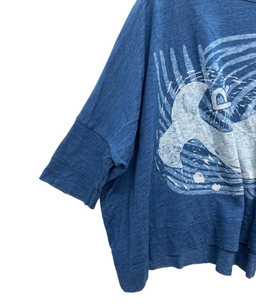45R（フォーティファイブ・アール）45R (フォーティファイブ・アール) 海ものがたり ビッグTシャツ / 半袖カットソー ブルー サイズ:SIZE 0の古着・服飾アイテム