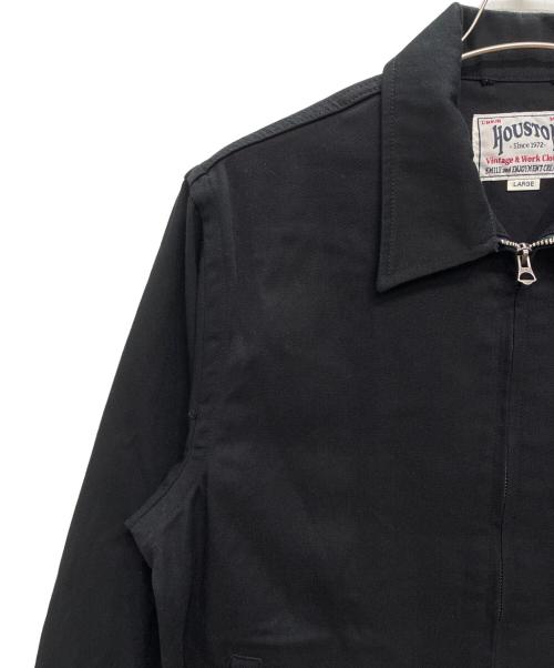 HOUSTON（ヒューストン）HOUSTON (ヒューストン) EMB HARRINGTON JACKET ブラック サイズ:Lの古着・服飾アイテム