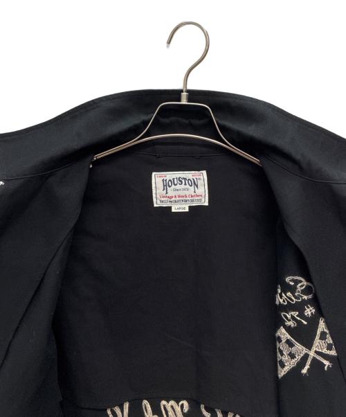 HOUSTON（ヒューストン）HOUSTON (ヒューストン) EMB HARRINGTON JACKET ブラック サイズ:Lの古着・服飾アイテム