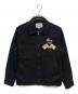 HOUSTON（ヒューストン）の古着「EMB HARRINGTON JACKET」｜ブラック