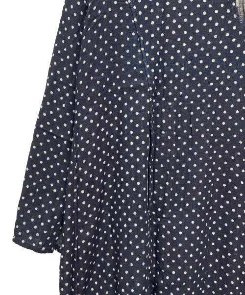 45rpm（45アールピーエム）45rpm (45アールピーエム) ドット柄 長袖ワンピース ネイビー サイズ:SIZE 2の古着・服飾アイテム