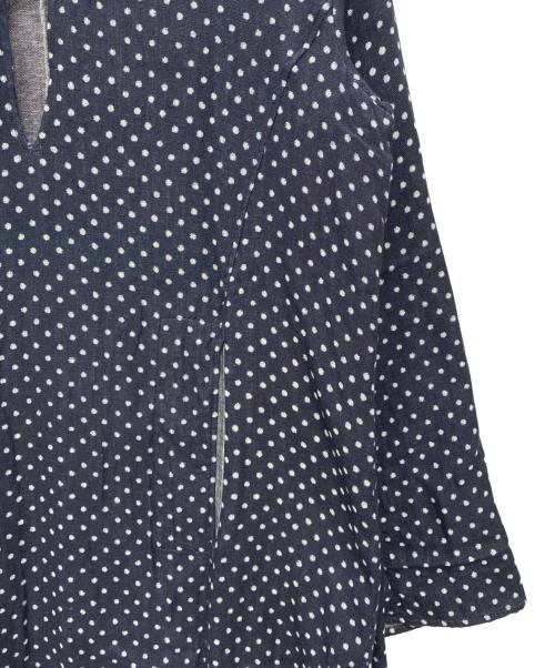 45rpm（45アールピーエム）45rpm (45アールピーエム) ドット柄 長袖ワンピース ネイビー サイズ:SIZE 2の古着・服飾アイテム