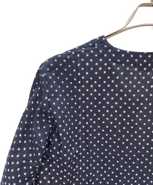 45rpm（45アールピーエム）45rpm (45アールピーエム) ドット柄 長袖ワンピース ネイビー サイズ:SIZE 2の古着・服飾アイテム