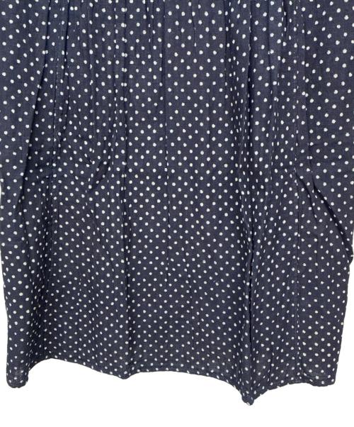 45rpm（45アールピーエム）45rpm (45アールピーエム) ドット柄 長袖ワンピース ネイビー サイズ:SIZE 2の古着・服飾アイテム