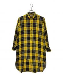 umii 908（ウミキューゼロハチ）の古着「ガーゼ シャツワンピース」｜イエロー×ブラック