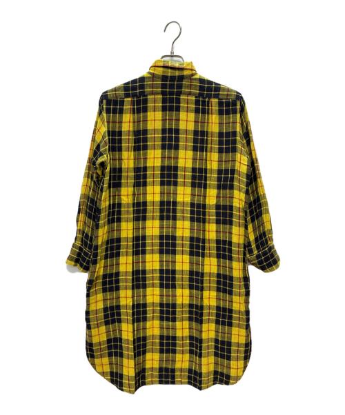 umii 908（ウミキューゼロハチ）umii 908 (ウミキューゼロハチ) ガーゼ シャツワンピース イエロー×ブラック サイズ:SIZE 2の古着・服飾アイテム
