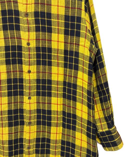 umii 908（ウミキューゼロハチ）umii 908 (ウミキューゼロハチ) ガーゼ シャツワンピース イエロー×ブラック サイズ:SIZE 2の古着・服飾アイテム