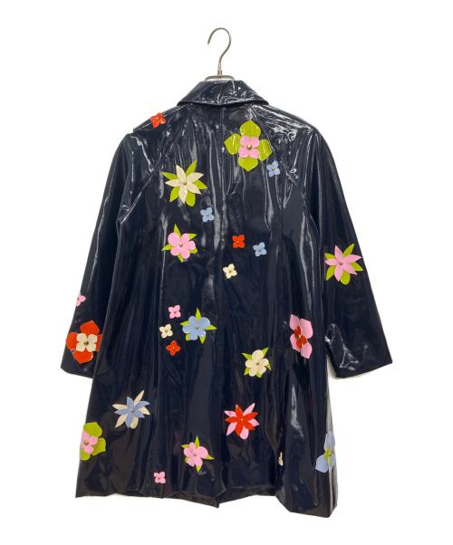 Kate Spade（ケイトスペード）Kate Spade (ケイトスペード) フローラル エンベリッシュ コート ネイビー サイズ:Sの古着・服飾アイテム