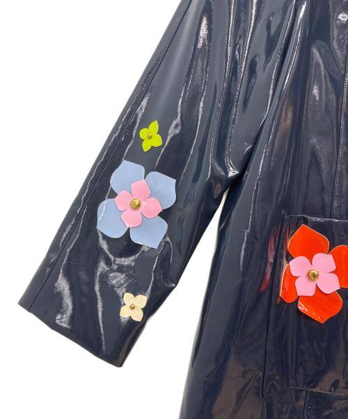 Kate Spade（ケイトスペード）Kate Spade (ケイトスペード) フローラル エンベリッシュ コート ネイビー サイズ:Sの古着・服飾アイテム