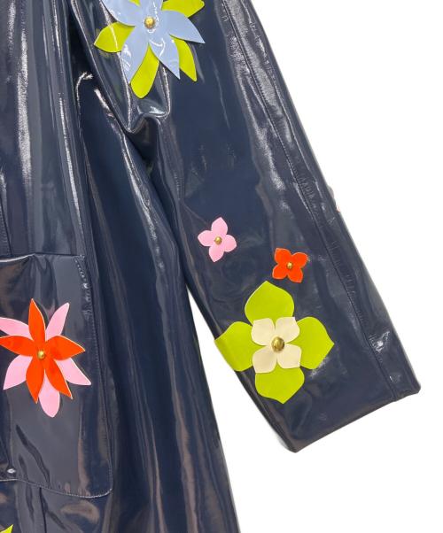 Kate Spade（ケイトスペード）Kate Spade (ケイトスペード) フローラル エンベリッシュ コート ネイビー サイズ:Sの古着・服飾アイテム