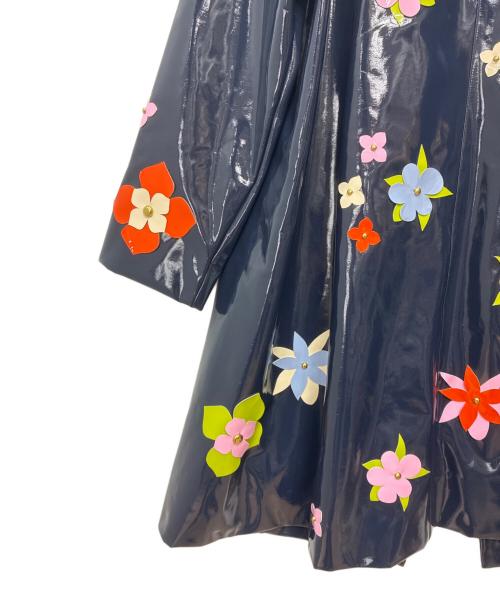 Kate Spade（ケイトスペード）Kate Spade (ケイトスペード) フローラル エンベリッシュ コート ネイビー サイズ:Sの古着・服飾アイテム