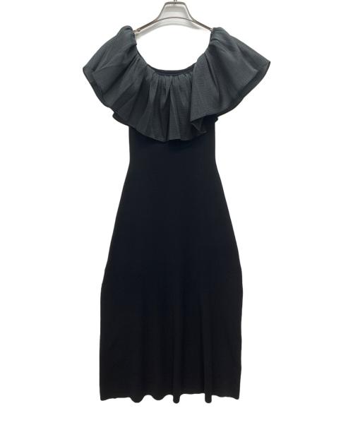 Snidel（スナイデル）Snidel (スナイデル) オフショルドッキングニットワンピ ブラック サイズ:ONEの古着・服飾アイテム