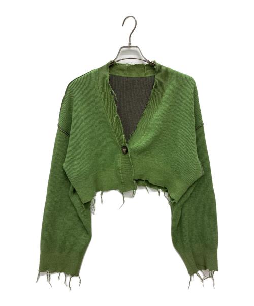 PERVERZE（パーバーズ）PERVERZE (パーバーズ) Double Face Rib Cardigan グリーン サイズ:FREEの古着・服飾アイテム