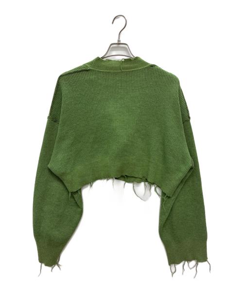 PERVERZE（パーバーズ）PERVERZE (パーバーズ) Double Face Rib Cardigan グリーン サイズ:FREEの古着・服飾アイテム