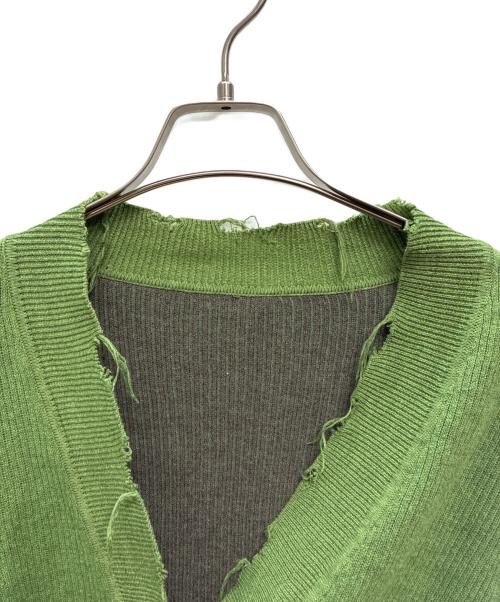 PERVERZE（パーバーズ）PERVERZE (パーバーズ) Double Face Rib Cardigan グリーン サイズ:FREEの古着・服飾アイテム