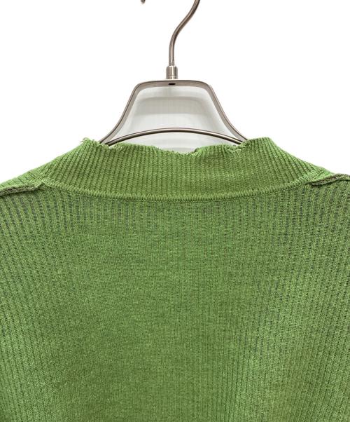 PERVERZE（パーバーズ）PERVERZE (パーバーズ) Double Face Rib Cardigan グリーン サイズ:FREEの古着・服飾アイテム