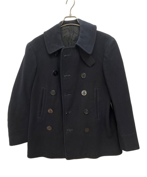 U'S NAVY（ユーエスネイビー）U'S NAVY (ユーエスネイビー) 40s 前期 10ボタン Pコート ネイビー サイズ:不明の古着・服飾アイテム