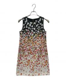 RED VALENTINO（レッドヴァレンティノ）の古着「ノースリーブ・キャミソールワンピース」｜ブラック×ピンク