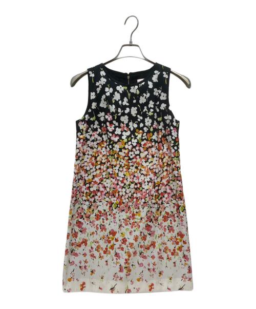 RED VALENTINO（レッドヴァレンティノ）RED VALENTINO (レッドヴァレンティノ) ノースリーブ・キャミソールワンピース ブラック×ピンク サイズ:40の古着・服飾アイテム