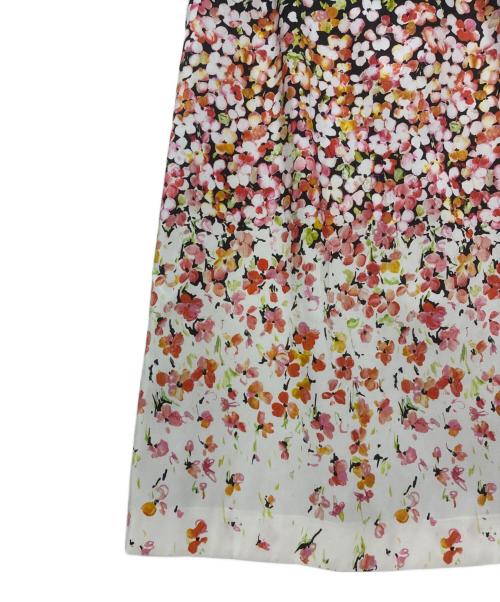 RED VALENTINO（レッドヴァレンティノ）RED VALENTINO (レッドヴァレンティノ) ノースリーブ・キャミソールワンピース ブラック×ピンク サイズ:40の古着・服飾アイテム