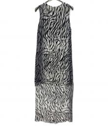 THOMASWYLDE（トーマスワイルド）の古着「シルク ノースリーブワンピース」｜ホワイト×ブラック
