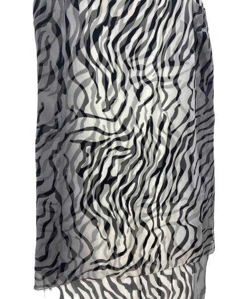 THOMASWYLDE（トーマスワイルド）THOMASWYLDE (トーマスワイルド) シルク ノースリーブワンピース ホワイト×ブラック サイズ:XSの古着・服飾アイテム
