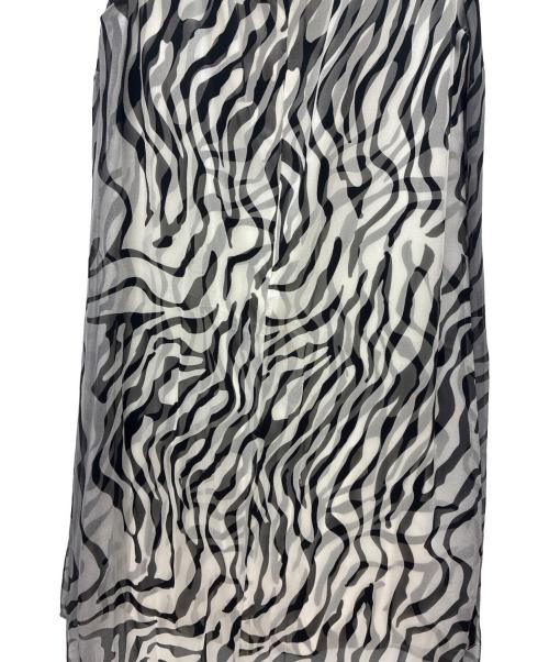 THOMASWYLDE（トーマスワイルド）THOMASWYLDE (トーマスワイルド) シルク ノースリーブワンピース ホワイト×ブラック サイズ:XSの古着・服飾アイテム