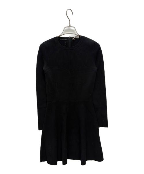 RED VALENTINO（レッドヴァレンティノ）RED VALENTINO (レッドヴァレンティノ) ニットワンピース ブラック サイズ:XSの古着・服飾アイテム