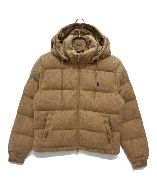 POLO RALPH LAUREN（ポロ・ラルフローレン）POLO RALPH LAUREN (ポロ・ラルフローレン) ケーブルニット ウールカシミヤ キルテッドジャケット ベージュ サイズ:Sの古着・服飾アイテム