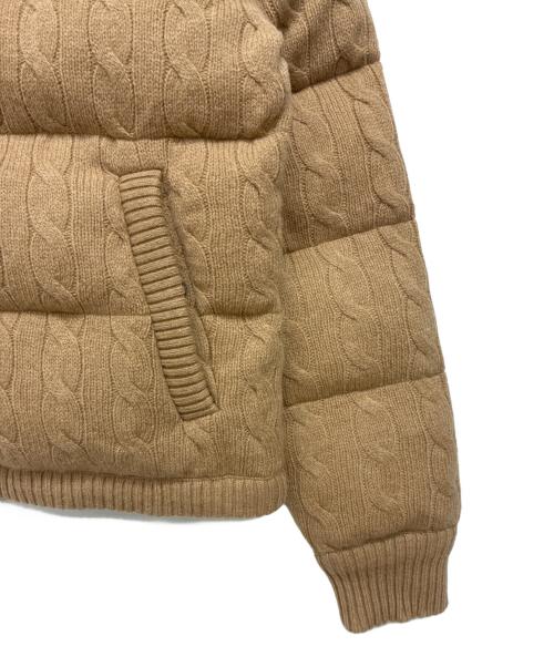 POLO RALPH LAUREN（ポロ・ラルフローレン）POLO RALPH LAUREN (ポロ・ラルフローレン) ケーブルニット ウールカシミヤ キルテッドジャケット ベージュ サイズ:Sの古着・服飾アイテム