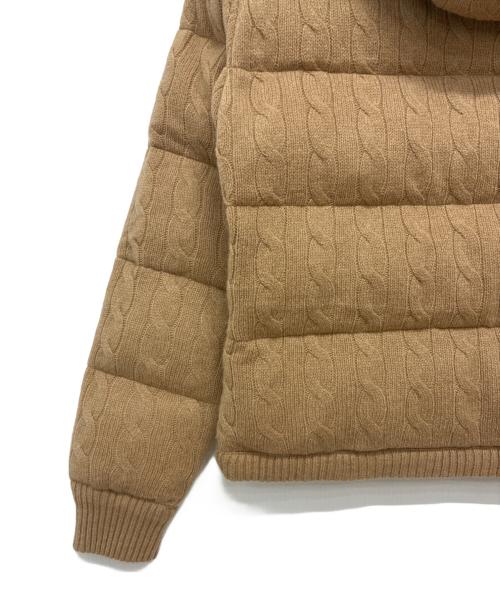 POLO RALPH LAUREN（ポロ・ラルフローレン）POLO RALPH LAUREN (ポロ・ラルフローレン) ケーブルニット ウールカシミヤ キルテッドジャケット ベージュ サイズ:Sの古着・服飾アイテム