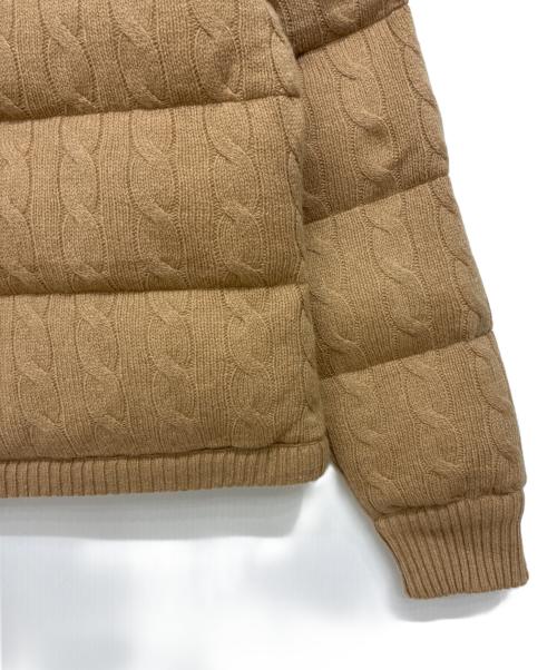 POLO RALPH LAUREN（ポロ・ラルフローレン）POLO RALPH LAUREN (ポロ・ラルフローレン) ケーブルニット ウールカシミヤ キルテッドジャケット ベージュ サイズ:Sの古着・服飾アイテム