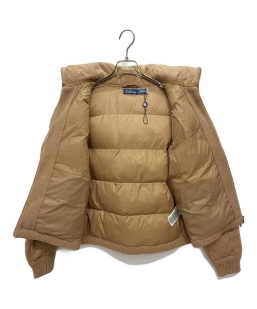 POLO RALPH LAUREN（ポロ・ラルフローレン）POLO RALPH LAUREN (ポロ・ラルフローレン) ケーブルニット ウールカシミヤ キルテッドジャケット ベージュ サイズ:Sの古着・服飾アイテム