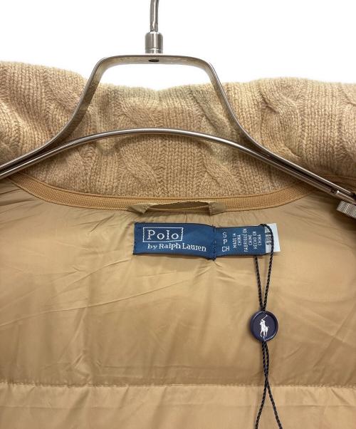 POLO RALPH LAUREN（ポロ・ラルフローレン）POLO RALPH LAUREN (ポロ・ラルフローレン) ケーブルニット ウールカシミヤ キルテッドジャケット ベージュ サイズ:Sの古着・服飾アイテム