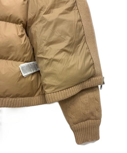 POLO RALPH LAUREN（ポロ・ラルフローレン）POLO RALPH LAUREN (ポロ・ラルフローレン) ケーブルニット ウールカシミヤ キルテッドジャケット ベージュ サイズ:Sの古着・服飾アイテム