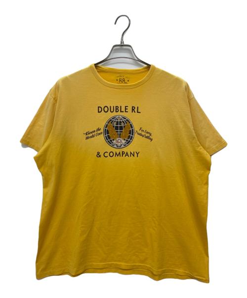 RRL（ダブルアールエル）RRL (ダブルアールエル) ガーメントダイド ジャージー グラフィックTシャツ イエロー サイズ:XXLの古着・服飾アイテム