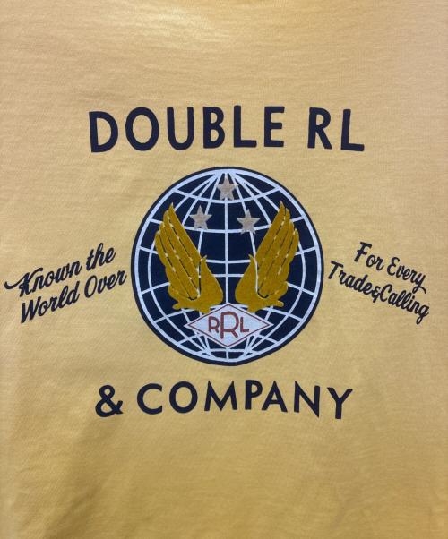 RRL（ダブルアールエル）RRL (ダブルアールエル) ガーメントダイド ジャージー グラフィックTシャツ イエロー サイズ:XXLの古着・服飾アイテム
