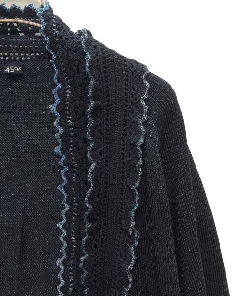 45R（フォーティファイブ・アール）45R (フォーティファイブ・アール) インディゴ染 ボレロカーディガン ネイビーの古着・服飾アイテム