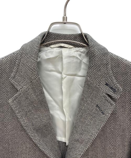 TOMORROWLAND PILGRIM（トゥモローランド ピルグリム）TOMORROWLAND PILGRIM (トゥモローランド ピルグリム) コットンポリエステルリネン シューティングジャケット ブラック×ベージュ サイズ:46の古着・服飾アイテム