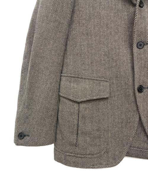 TOMORROWLAND PILGRIM（トゥモローランド ピルグリム）TOMORROWLAND PILGRIM (トゥモローランド ピルグリム) コットンポリエステルリネン シューティングジャケット ブラック×ベージュ サイズ:46の古着・服飾アイテム